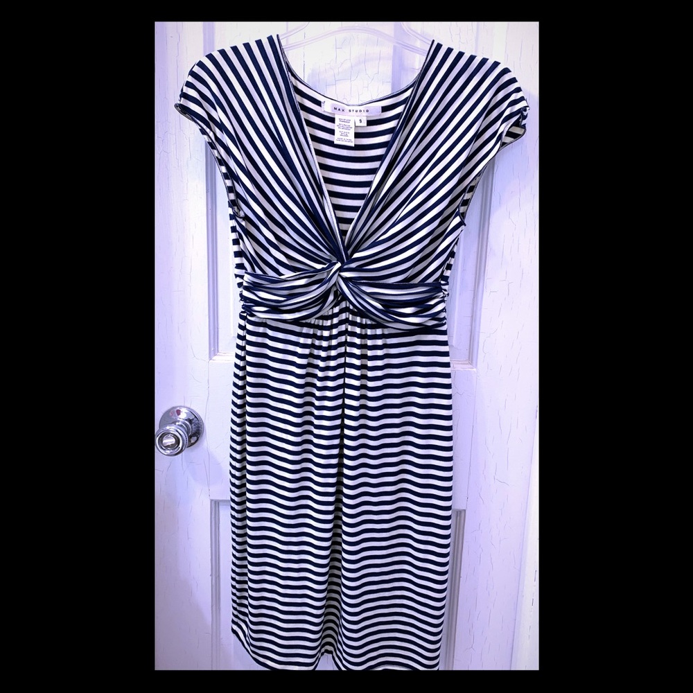 Max Studio Striped Dress Women Small